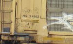 NS 24142, close up of rack ID number